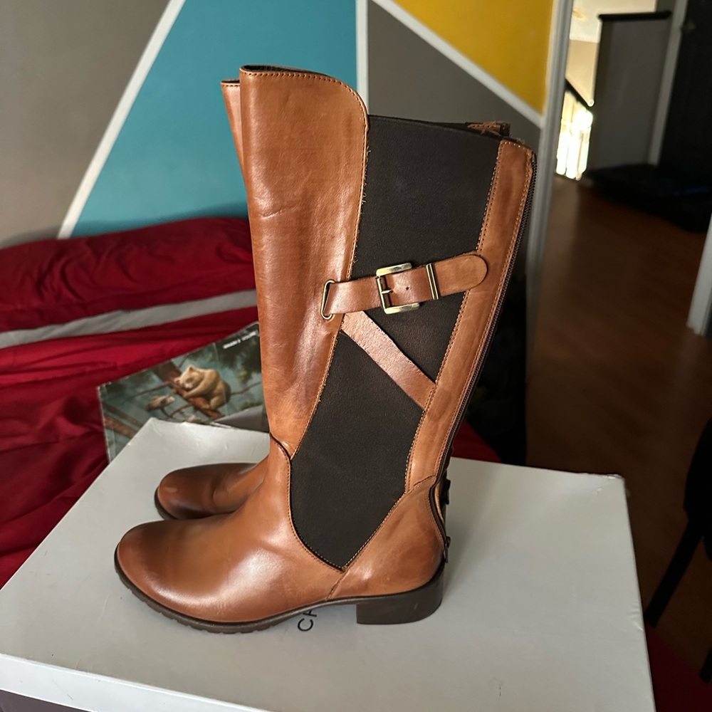 Brown Leather Riding Boots